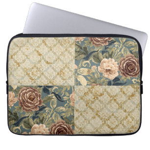 A Beautiful Combination of Floral and Motif Patter Laptop Sleeve