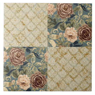 A Beautiful Combination of Floral and Motif Patter Tile
