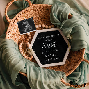 a beautiful elegant pregnancy announcement