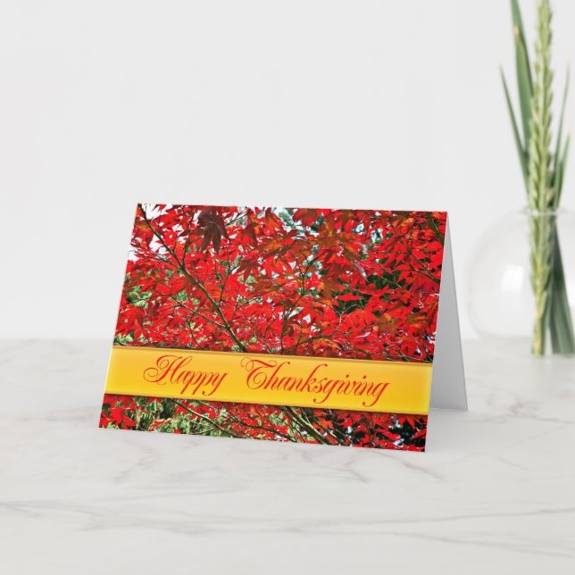 A beautiful fall Thanksgiving card (Front)