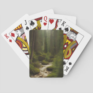 A Beautiful Forest Stream Playing Cards