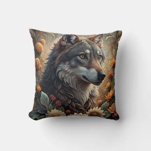 A Beautiful Forest Wolf Cushion