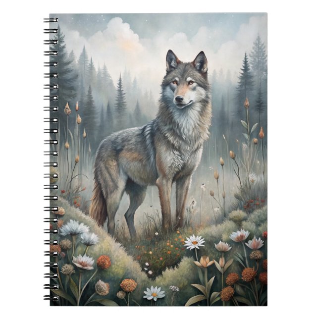 A Beautiful Forest Wolf Notebook (Front)