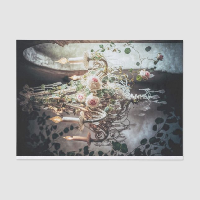 A beautiful French Chandelier Tissue Paper (Front)