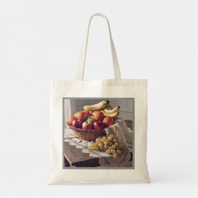 A Beautiful Fruit Basket Design Tote Bag (Back)