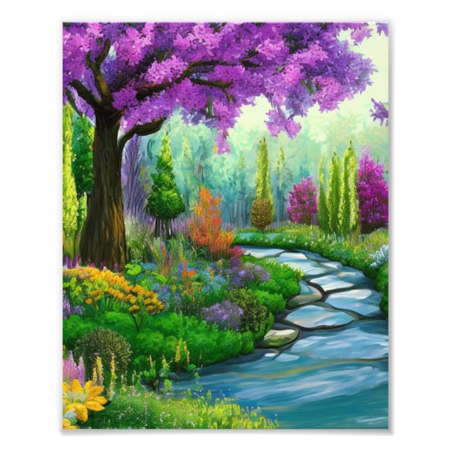 A Beautiful Garden Photo Enlargement (Front)