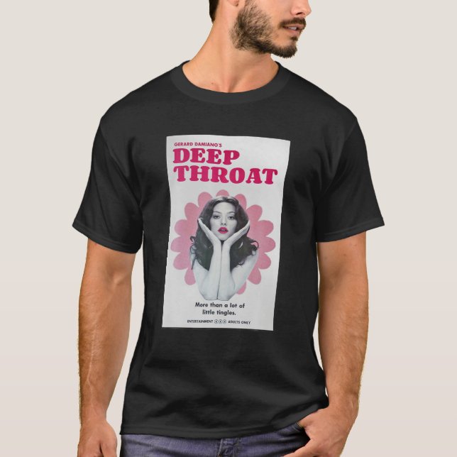 A Beautiful Girl Deep And Pink Flower Quote Throat T-Shirt (Front)