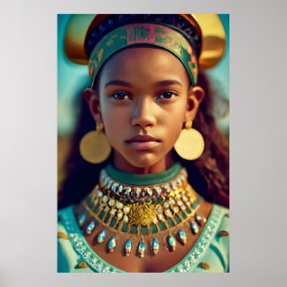 A beautiful girl from the East African tribes Poster