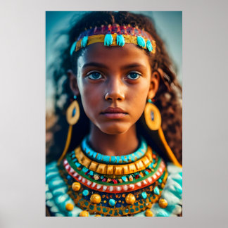 A beautiful girl from the Inca tribes Poster