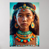 A beautiful girl from the Indian tribes