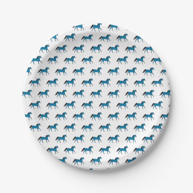 A beautiful horse Paper Plate (Front)