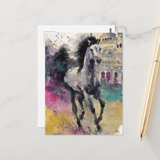 A Beautiful Horse Postcard (Front/Back In Situ)