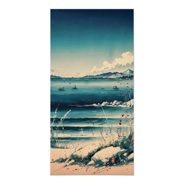A beautiful Japanese Style Watercolor Poster (Front)