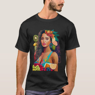 A Beautiful Latina Woman covered in fruit Latina W T-Shirt