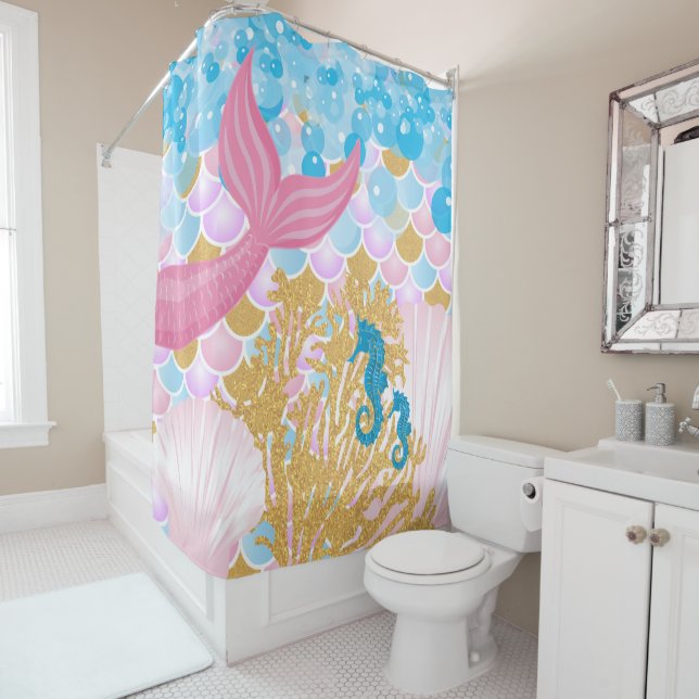 A Beautiful Mermaid Life Shower Curtain (In Situ)