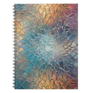 A Beautiful Notebook With Abstract Metallic Art