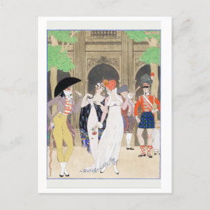 A Beautiful Palais gathering by Barbier Postcard