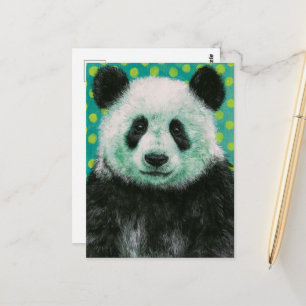 A beautiful panda bear postcard