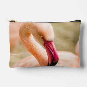 A Beautiful Pink Flamingo Accessory Pouch