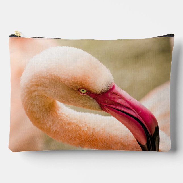 A Beautiful Pink Flamingo  Accessory Pouch (Front)