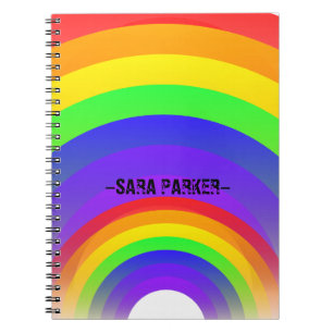 A beautiful rainbow colour planner notebook