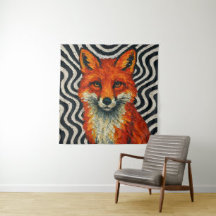 A beautiful red fox  tapestry