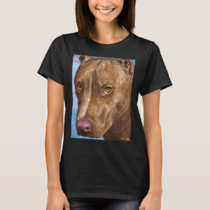 A Beautiful Red Nose Pit Bull Painting T-Shirt