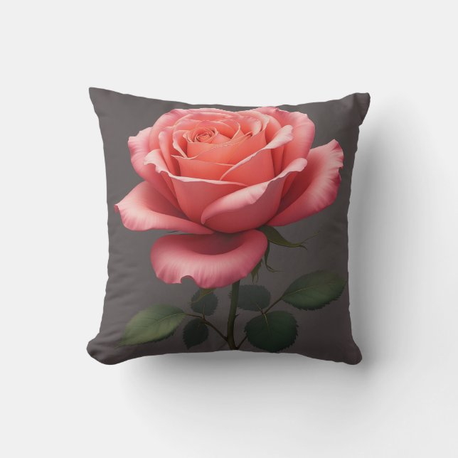  A beautiful rose, fresh and vibrant. Cushion (Front)