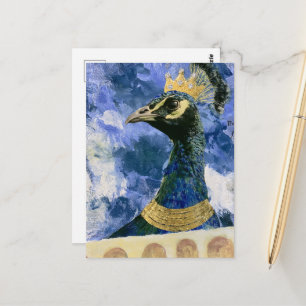 A beautiful royal peacock postcard