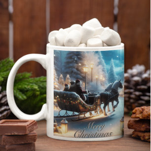 A Beautiful Sleigh Ride With Santa Latte Mug