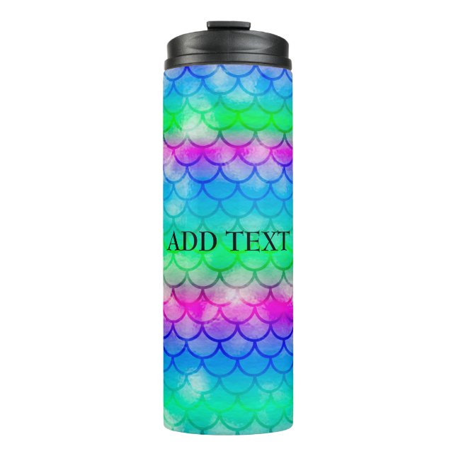 A beautiful spectrum of mermaid colours thermal tu thermal tumbler (Front)