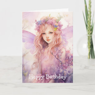 A Beautiful Spring Fairy Birthday Card