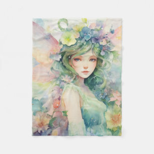 A Beautiful Spring Fairy Fleece Blanket