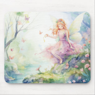 A Beautiful Spring Fairy Mouse Mat