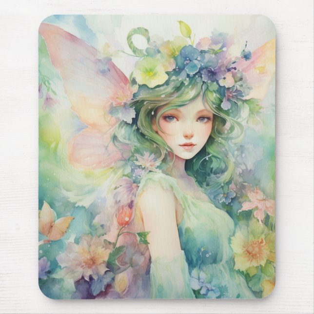 A Beautiful Spring Fairy Mouse Mat (Front)