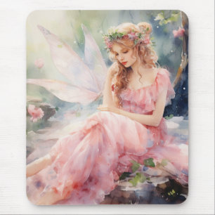 A Beautiful Spring Fairy Mouse Mat