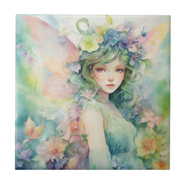 A Beautiful Spring Fairy Tile (Front)