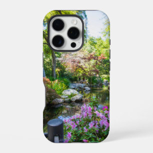 a beautiful spring landscape in the garden iPhone 16 pro case