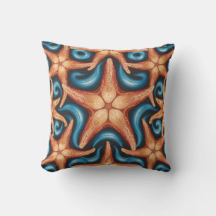 A beautiful starfish on blue cushion