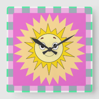 A beautiful sun cartoon wall clock