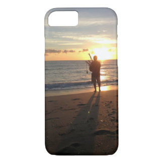 a beautiful sunrise at the beach with music iPhone 8/7 case