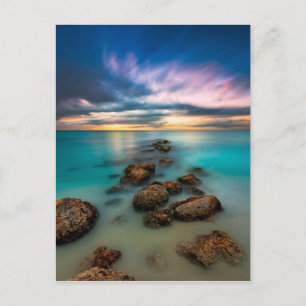 A Beautiful Sunset Over Grace Bay   Turks & Caicos Postcard