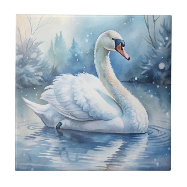 A Beautiful Swan Tile (Front)