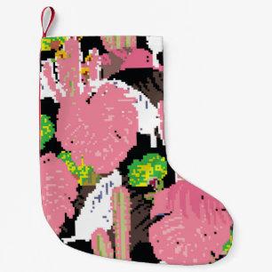 A Beautiful sweet pastel colour tropical night pat Small Christmas Stocking