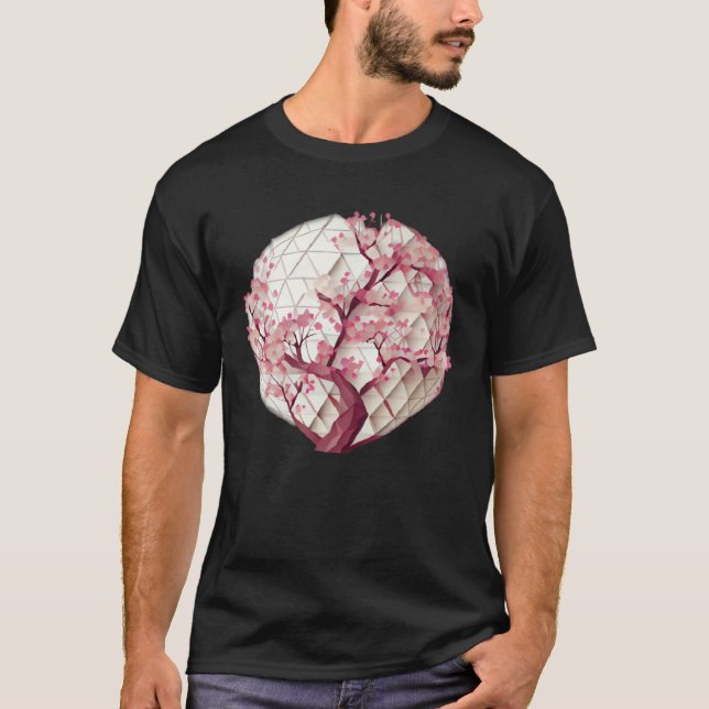 A Beautiful Symbol of Renewal Cherry Blossom Spher T-Shirt (Front)