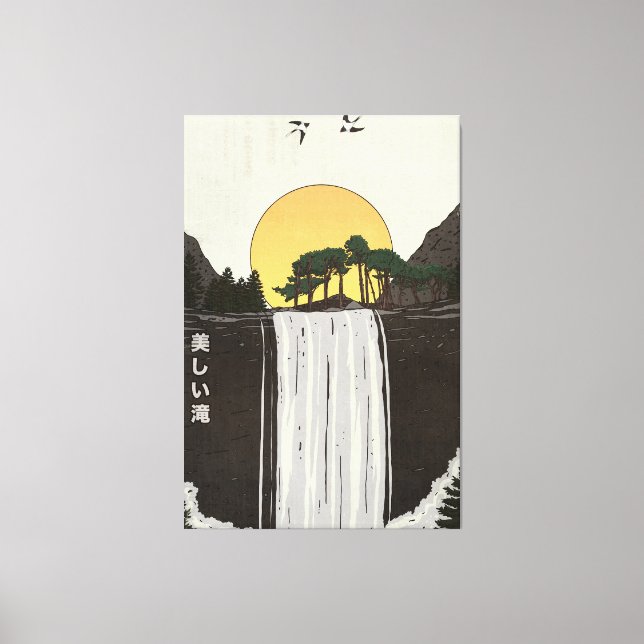 A Beautiful Waterfall Canvas Print (Front)