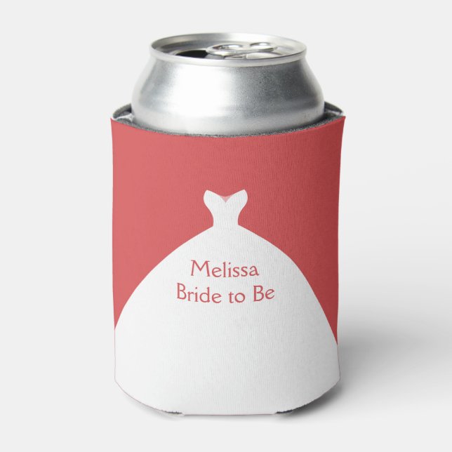 A Beautiful Wedding Gown Bridal Shower Can Cooler (Can Front)