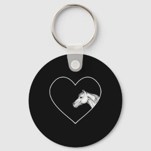A Beautiful White Horse For Riding Girls Heart Of Key Ring
