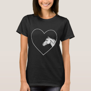 A Beautiful White Horse For Riding Girls Heart Of  T-Shirt