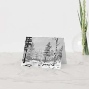 A beautiful winter landscape, snowy scene. holiday card